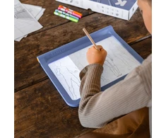 KIDYWOLF šviečianti dvipusė piešimo planšetė K-DRAW PRO, mėlyna