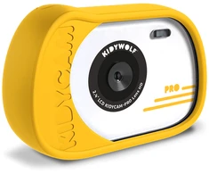 KIDYWOLF vandeniui atsparus skaitmeninis fotoaparatas KIDYCAM, geltonas