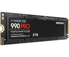 Kietasis diskas Samsung 990 PRO 2000 GB, SSD form factor M.2 2280, SSD sąsaja PCIe Gen4x4, Rašymo greitis 6900 MB/s, Skaitymo greitis 7450 MB/s