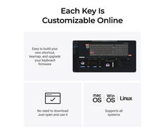 Belaidė magnetinė klaviatūra Keychron Q6H-P1, Nebula jungikliai, US INTL ANSI išdėst., Balta