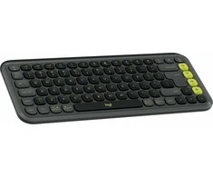 Belaidė klaviatūra Logitech POP Icon Keys, JAV anglų k., Bluetooth, Grafito ir žalios spalvos (920-013071)