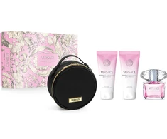 Kvepalų rinkinys moterims Versace Bright Crystal (EDT, 90 ml + kūno losjonas, 100 ml + dušo želė, 100 ml + kosmetinė)