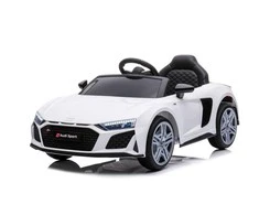 Lean Cars Vienvietis elektromobilis vaikams: Audi R8 Lift A300, baltos spalvos