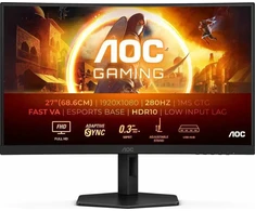 Lenktas žaidimų monitorius AOC Gaming C27G4ZXU, 27", 1920 x 1080, VA, 16:9, 280 Hz, 1 ms