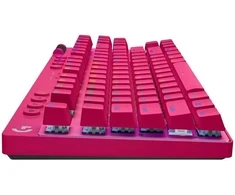 Žaidimų klaviatūra Logitech G Pro X TKL Lightspeed, US išdėstymas, Rožinės spalvos