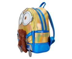 Loungefly Minions Iridescent Bob Cosplay mini kuprinė, 25,4 cm, geltona / mėlyna