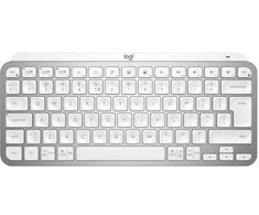 Minimalistinė Belaidė Klaviatūra su apašvietimu Logitech MX Keys Mini, Pilkos spalvos, US tarptautinis (Qwerty) išdėstymas