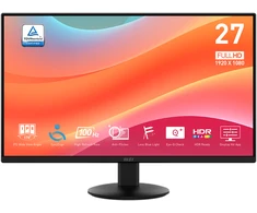 Monitorius MSI PRO MP272L 27" | Matinis | IPS | 1920x1080 | 16:9 | 100 Hz | 1 ms | Juodas