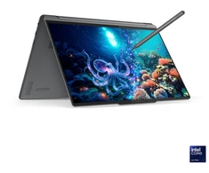 Nešiojamas kompiuteris Lenovo Yoga 9 2-in-1 14ILL10 / 14″ / 2.8K OLED Touch / Intel Core Ultra 7 258V / 32 GB LPDDR5x / 1 TB SSD / Intel Arc Graphics 140V / Windows 11 Pro / ENG / pilkos spalvos | 83LC000DNT