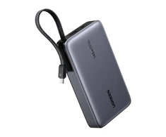 UGREEN nešiojama baterija (Power Bank) 20000mAh, 145W, su integruotu kabeliu, greitasis įkrovimas