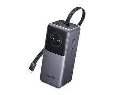 Nešiojamasis įkroviklis UGREEN Powerbank 20000mAh PB723, USB 2x USB-C, 130W, pilkos spalvos