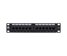 Netrack 10″ 12 jungčių Cat 6 UTP sujungimo skydelis (104-16)