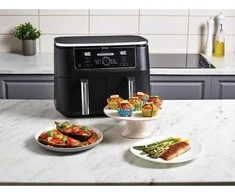 Ninja Foodi MAX dviejų zonų gruzdintuvė AF400EU, 9,5 l, Juoda
