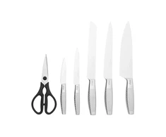 Ninja StaySharp nerūdijančio plieno 6 dalių peilių rinkinys su mediniu bloku – K62006EUUK