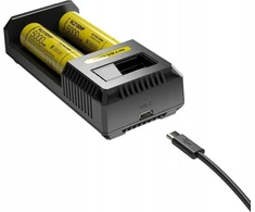Nitecore Ci2 išmanusis dviejų lizdų USB-C baterijų įkroviklis, iki 3000 mA