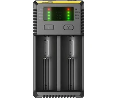 Nitecore NEW i2 išmanusis dviejų lizdų baterijų įkroviklis, 1000 mA