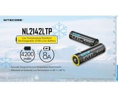 Nitecore NL2142LTP 21700 Li-Ion įkraunama baterija pritaikyta žemai temperatūrai, 4200 mAh, 8 A