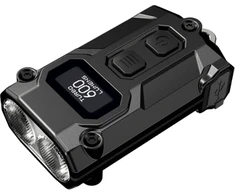 Nitecore TINI3 Žibintuvėlis-raktų pakabukas, 600 lm, 90 m, OLED ekranas, 330 mAh, USB-C, IP54, juodos spalvos