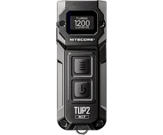 Nitecore TUP2 Žibintuvėlis-raktų pakabukas, 1200 lm, 125 m, OLED ekranas, 1300 mAh, USB-C, IP54, juodos spalvos