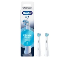 Oral-B iO Ultimate Clean elektrinio dantų šepetėlio galvutės, baltos, 2 vnt.