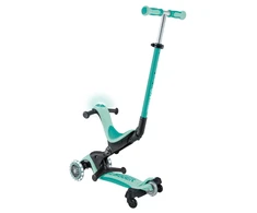 Paspirtukas GLOBBER Go Up Deluxe Lights, metų-pistacijų spalvos