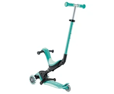 Paspirtukas GLOBBER Go Up Deluxe Lights, mėtų spalvos, 748-706