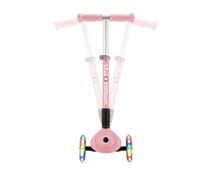 Paspirtukas Globber Junior Foldable Lights, rožinis