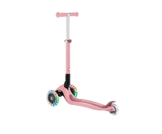 Paspirtukas Globber Junior Foldable Lights, rožinis