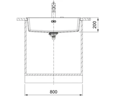 Plautuvė Franke MRG 210-72 matinė juoda, rankinis ventilis, plieno spalvos dangtelis