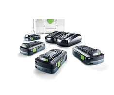 Priedų rinkinys Festool SYS 18V 4x4,0/TCL 6 DUO; 18 V; 4x4,0 Ah akum.