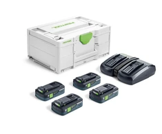 Priedų rinkinys Festool SYS 18V 4x4,0/TCL 6 DUO; 18 V; 4x4,0 Ah akum.
