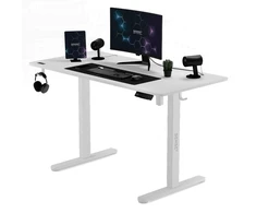 Reguliuojamo aukščio rašomasis stalas Sense7 Nojo 120x60 | baltos spalvos