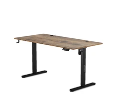 Reguliuojamo aukščio stalas SENSE7 140x70 cm | juodos/rudos spalvos