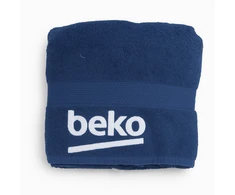 Reklaminis rankšluostis su BEKO logotipu, mėlynas