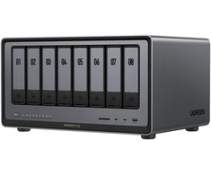 NAS sistema UGREEN NASync DXP8800 Plus, 8 skyrių | Intel i5 1235u | 2 x 10GbE | 8K HDMI |2 x TBT4