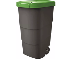 Šiukšlių dėžė Prosperplast Wheeler, 90L, žalios/pilkos spalvos
