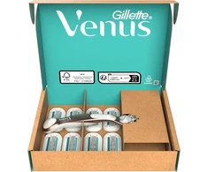 Skustuvas moterims Gillette Venus Deluxe Smooth Sensitive Rosegold + 9 skutimosi galvutės