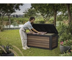 Sodo dėžė Keter Deco 630 L, spalva: walnut (graikinis riešutas)