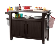 Stalas griliui Keter Unity XL 207L, rudos spalvos