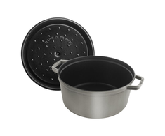 Staub La Cocotte 26 cm apvalus ketaus puodas troškinimui, grafito pilkos spalvos | 40509-312-0