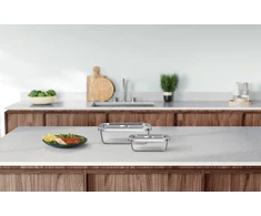 Stikliniai vaakumavimo konteineriai Electrolux EVGB1 (650 ml ir 1500 ml), su dangteliais