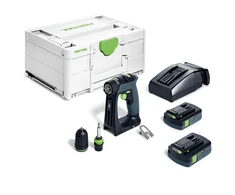 Suktuvas-gręžtuvas Festool CXS 18 C 3,0-Plus 18 V; 2x3,0 Ah akum.