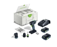 Akumuliatorinis gręžtuvas-suktuvas Festool TXS 18 C 3,0-Set; 2x3,0 Ah akum
