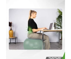 Tunturi Anti Burst gimnastikos kamuolys su pompa, 65 cm, mėtų spalvos