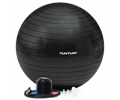 Tunturi Anti Burst gimnastikos kamuolys su pompa, 55 cm, juodos spalvos