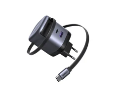 UGREEN Nexode 65W GaN įkroviklis su ištraukiamu USB-C laidu