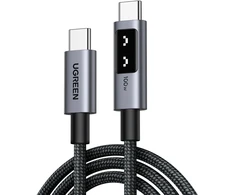 UGREEN Uno USB-C į USB-C kabelis, Power Delivery (PD), 5A / iki 100W greitasis įkrovimas, 0,5 m