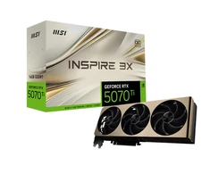 Vaizdo plokštė MSI GeForce RTX 5070 Ti INSPIRE 3X OC 16 GB GDDR7, INSPIRE 3X OC
