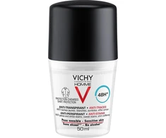 Vichy Homme 48H Anti-Stains Žymių nepaliekantis rutulinis antiperspirantas vyrams , 50 ml