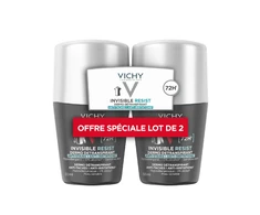Rutulinis dezodorantas-antiperspirantas vyrams Vichy Homme Invisible Resist 72H, 2 x 50 ml